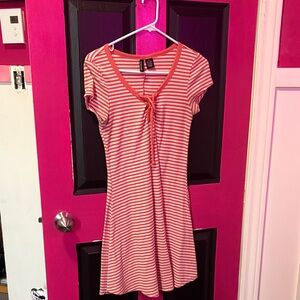 Striped Pink and White Dress